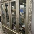 SAR 599,  ✨ Elegant Gold Glass Display Hutch – Excellent Condition ✨
