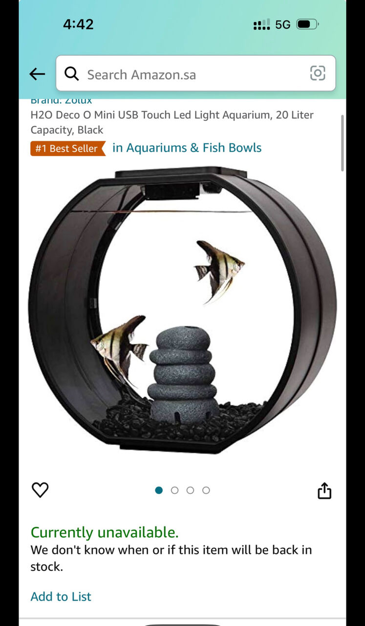 Al-Yarmouk, Household Items, SAR 300,  H20 Deco O Mini Usb Touch Led Light Aquarium