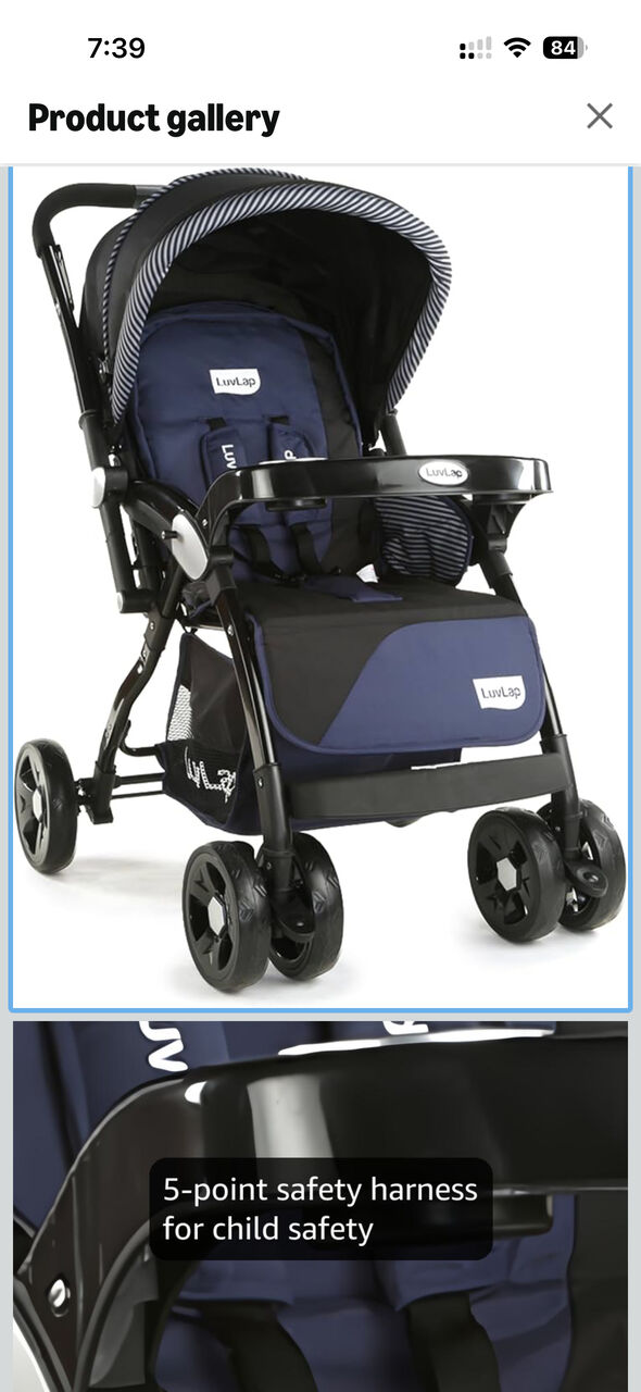 Hofuf, Baby & Kid Stuff, SAR 250,  LuvLap Galaxy Baby Stroller, Pram For Baby With 5 Point Safety Harness, Spacious Cushioned