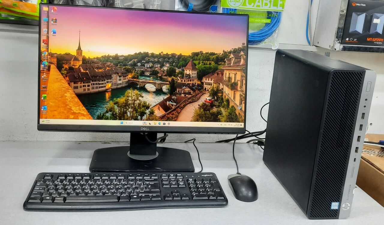 Manama, Computers, BHD 143,  HP Core I7 3.60GHz Speed PC 16 GB RAM 500GB SSD 24" IPS FHD Borderless Monitor FREE WIFI