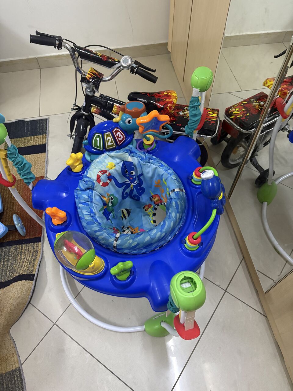 Al Malaz, Baby & Kid Stuff, SAR 300,  Baby Jumper And Toddler Bicycle