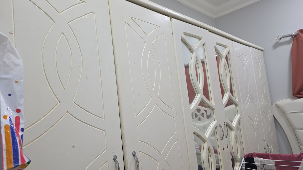 Jubail, Household Items, SAR 650,  King Size Cot + 6-Door Spacious Cupboard For Sale