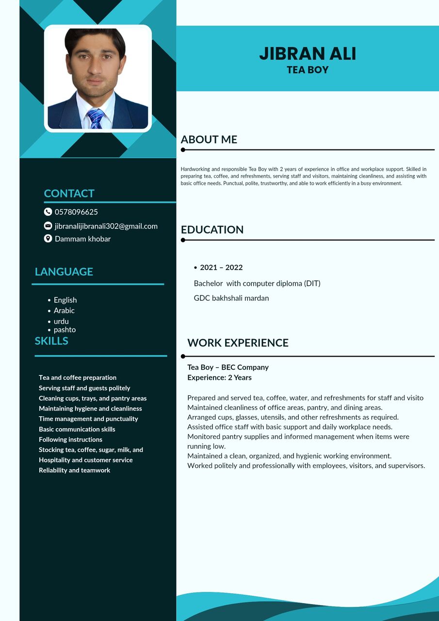 Riyadh, Job Seekers, Tea Boy