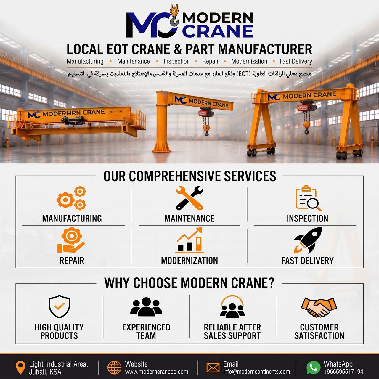 Jubail, Machinery, Overhead Crane | Gantry Crane | JIB Crane