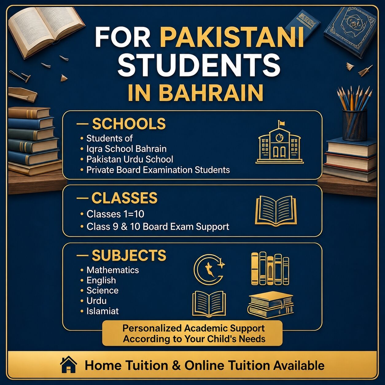 Manama, Lessons Offered, Experienced Male Tutor 🇵🇰 | Pakistani Students Bahrain | Class 1–10 | Free Trial”