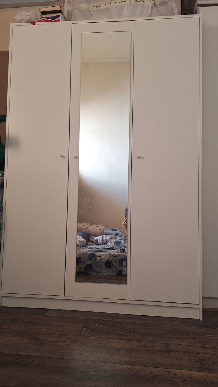 Hara, Furniture, SAR 200,  IKEA Wardrobe 3 Door With Mirror