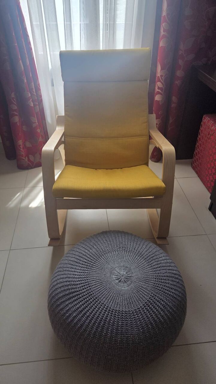 Riyadh, Furniture, SAR 400,  Rocking Chair + Pouffe