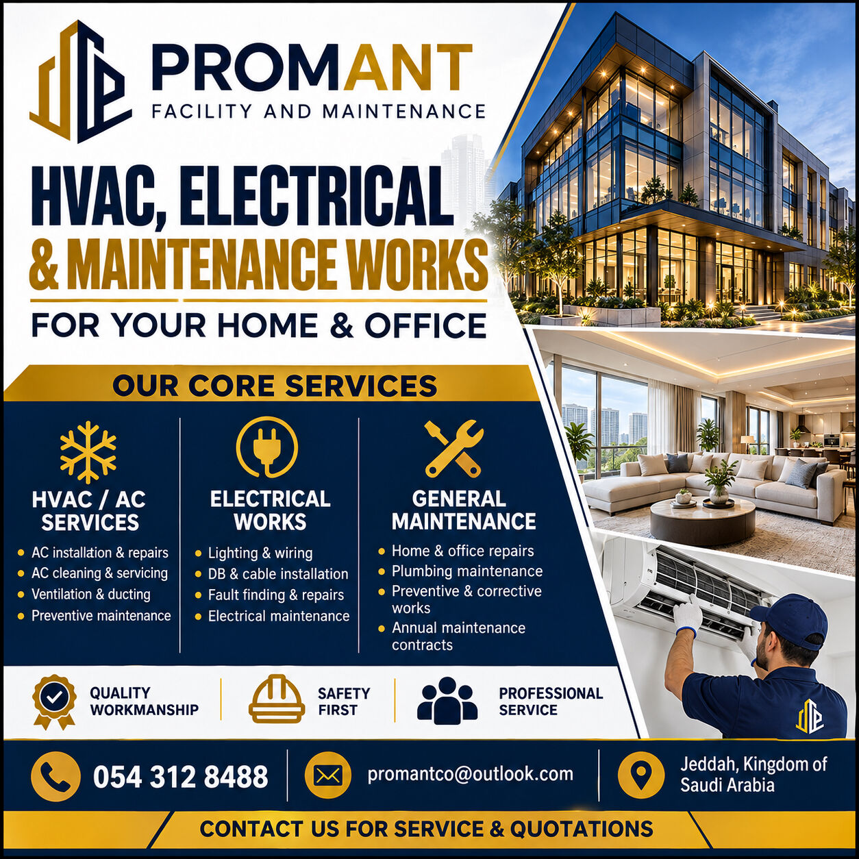 Jeddah, Air Conditioning, AC Technician And Electrical & Plumbing Services