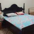 BHD 55,  Wooden King Size Bed Frame With Mattress &ndash; 200x210, Very Strong And Good Condition