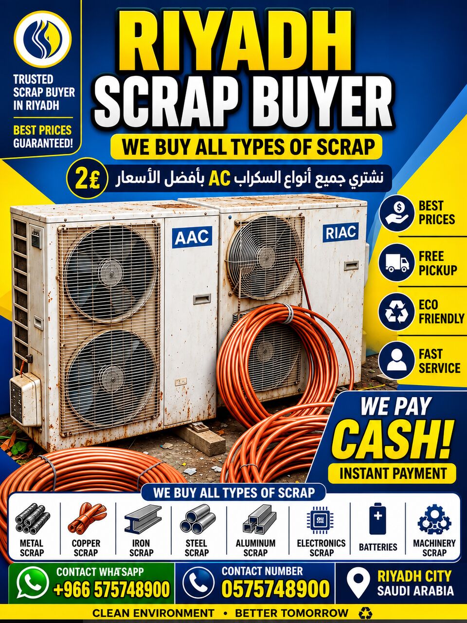 Riyadh, Items Wanted, Metal Scrap Dealer Riyadh Scraps Buyer 0575748900