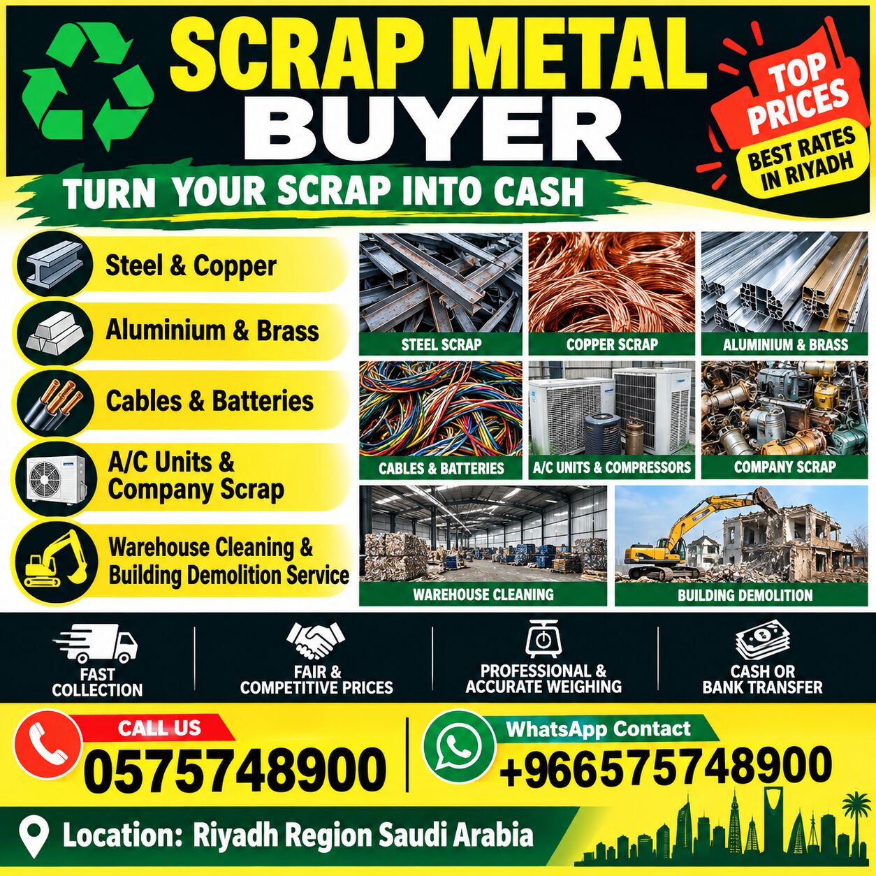 Riyadh, Items Wanted, Metal Scrap Dealer Riyadh Scraps Buyer 0575748900