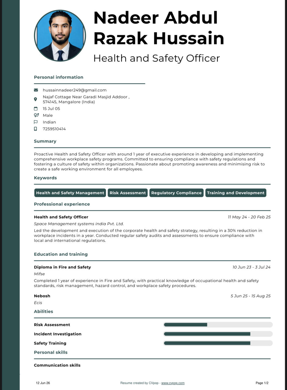 Dammam, Job Seekers, Safety Officer / Digital Marketing