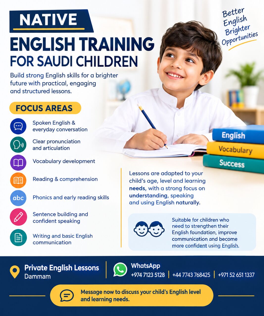 Dammam, Language Exchange, Native English Training For Saudi Children &ndash; Speaking, Pronunciation & Reading