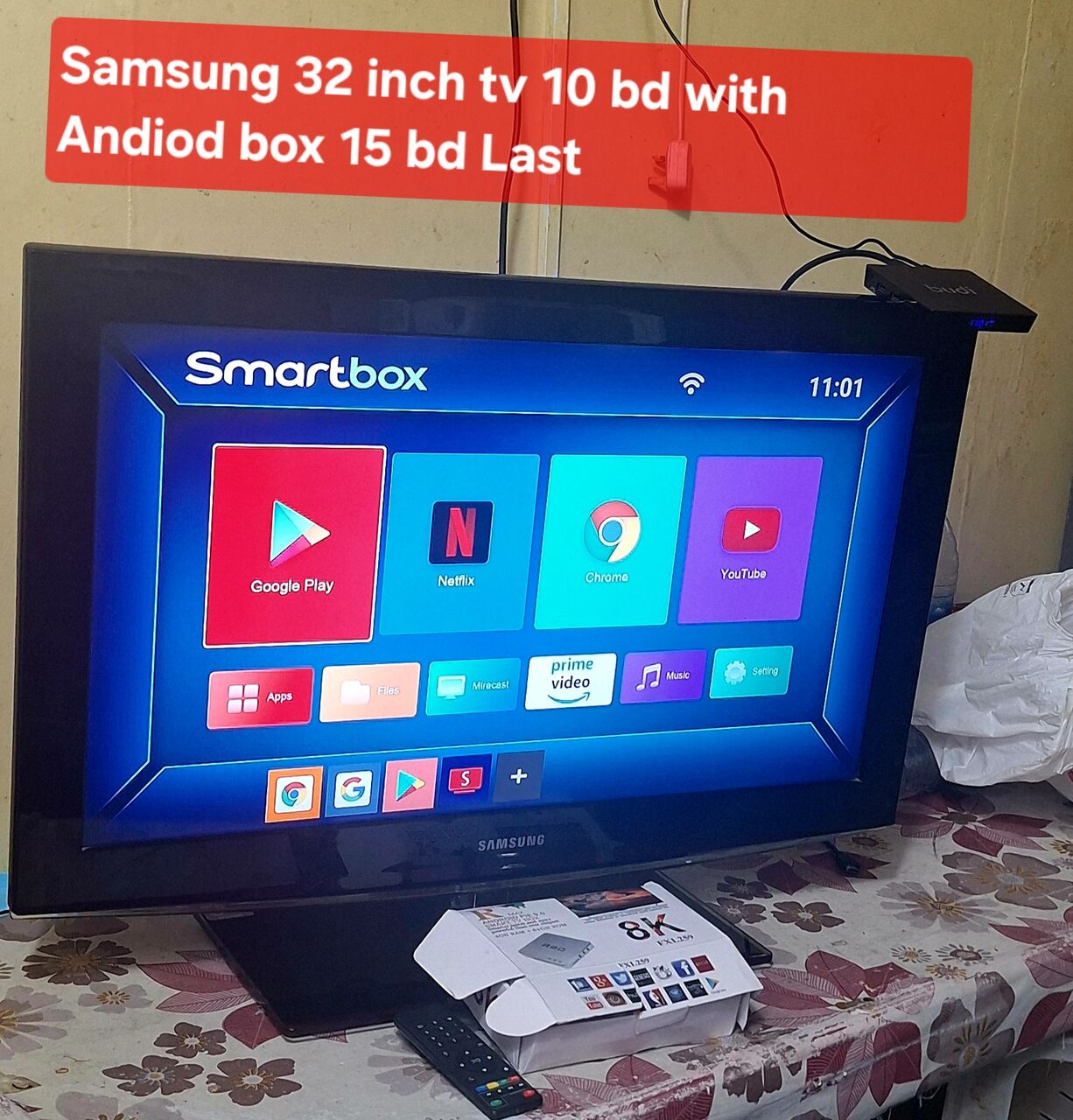 Manama, Electronics, BHD 10,  Samsung 32 Inch Tv 10 Bd With Android Box 15 Msg 3670 8372 Wts Ap No Call