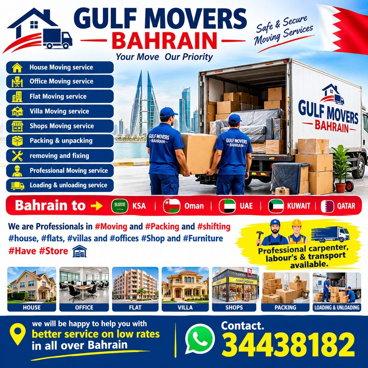 Budaiya, Labor/Moving, Movers And Packers In Bahrain