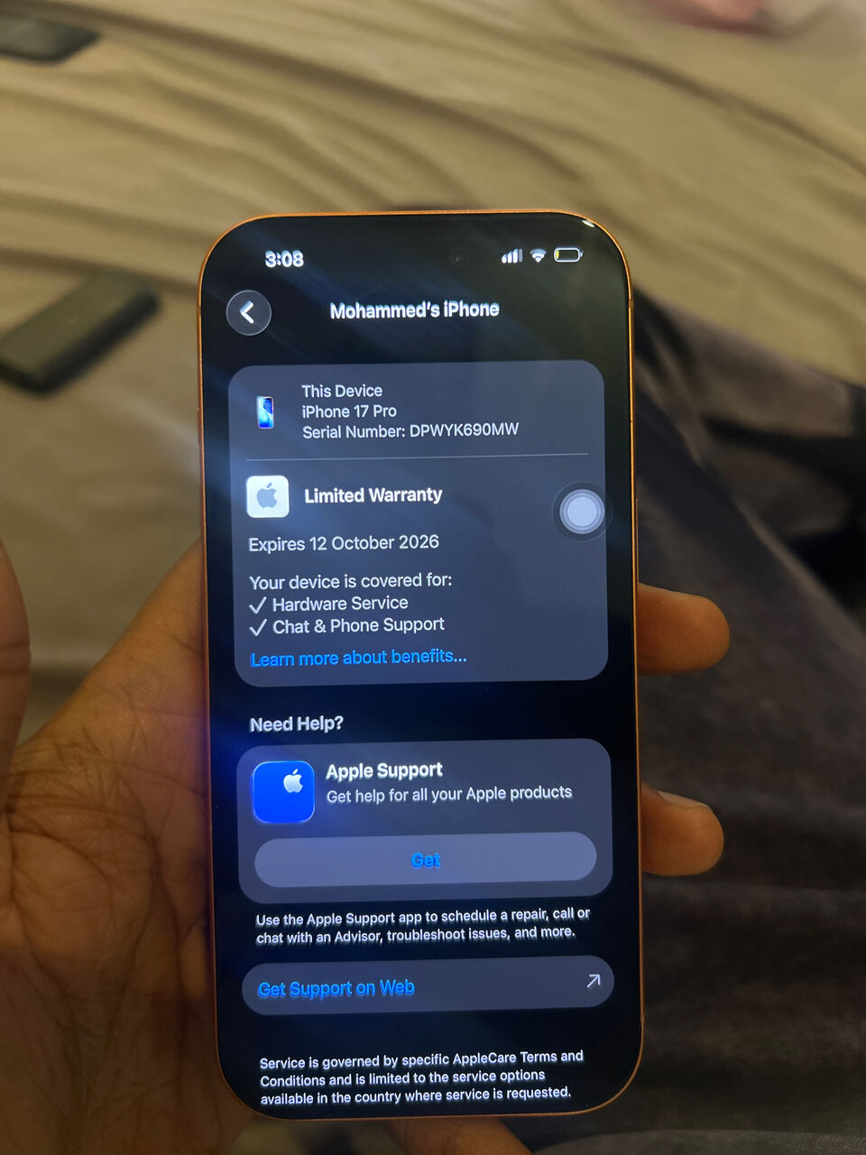 Jubail, Mobile Phones, SAR 4200,  IPhone 17 Pro 256 GB 2025
