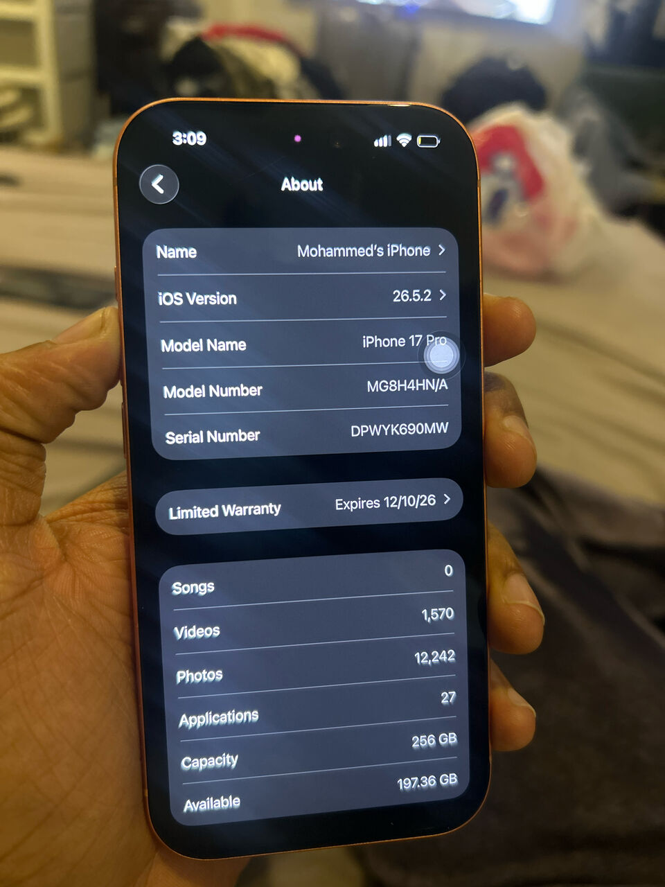 Jubail, Mobile Phones, SAR 4200,  IPhone 17 Pro 256 GB 2025