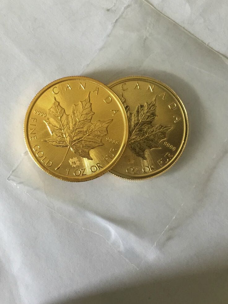 New York, Collectibles, USD 3500,  Oz Canadian Gold Maple Leaf Coins
