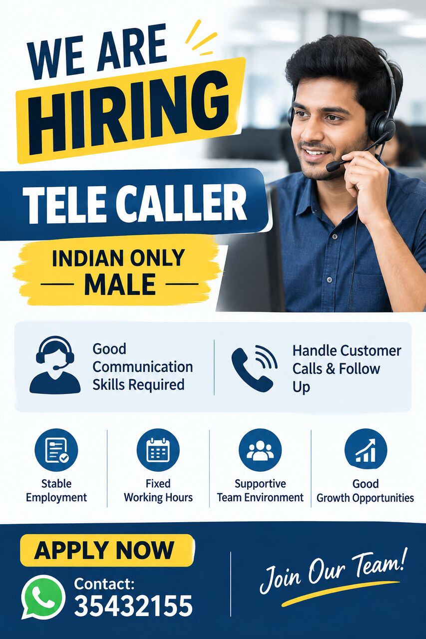 Manama, Jobs, Tele Caller
