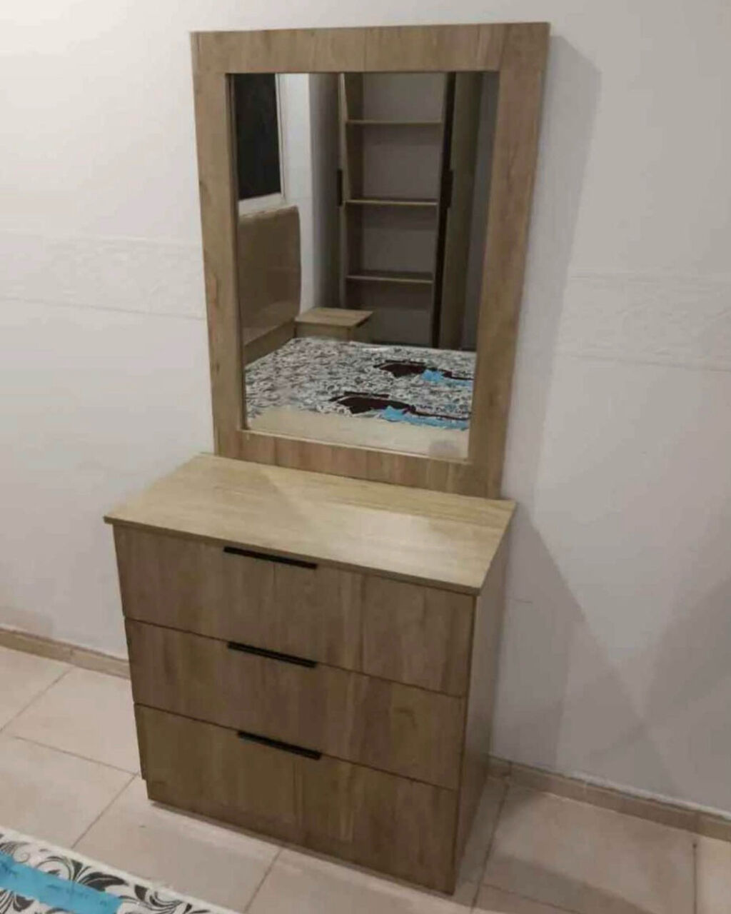 Jeddah, Furniture, SAR 5,  Premium Quality Modern Bedroom Set &ndash; Double Bed, 4-Door Wardrobe & Dressing Table