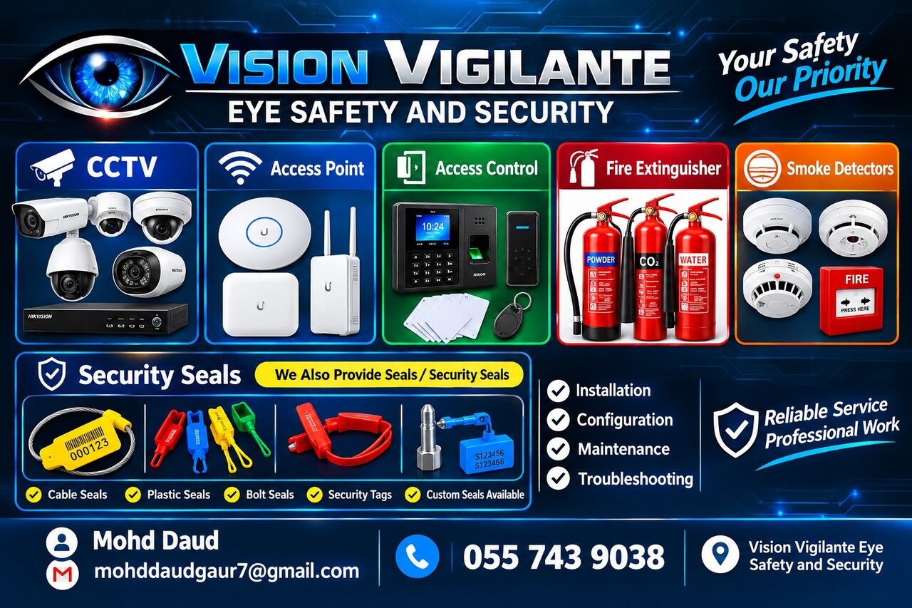 Hofuf, Technical, Vision Vigilant Eye &ndash; CCTV &bull; Fire Alarm &bull; Access Control Installation & AMC &ndash; Al Ahsa