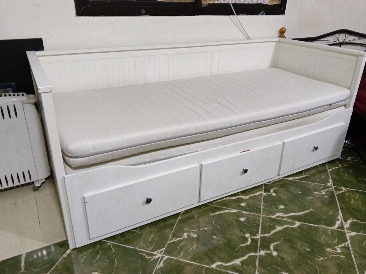 Budaiya, Furniture, BHD 15,  Kids Wooden Bed With Mattress And 3 Storage Box