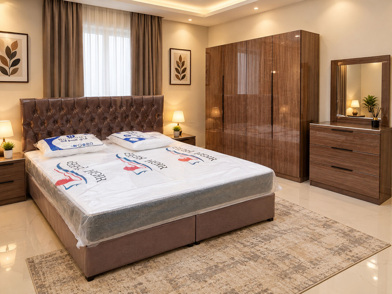 Jeddah, Furniture, SAR 5,  Modern Premium Quality Bedroom Furniture Set &ndash; Elegant & Stylish Design