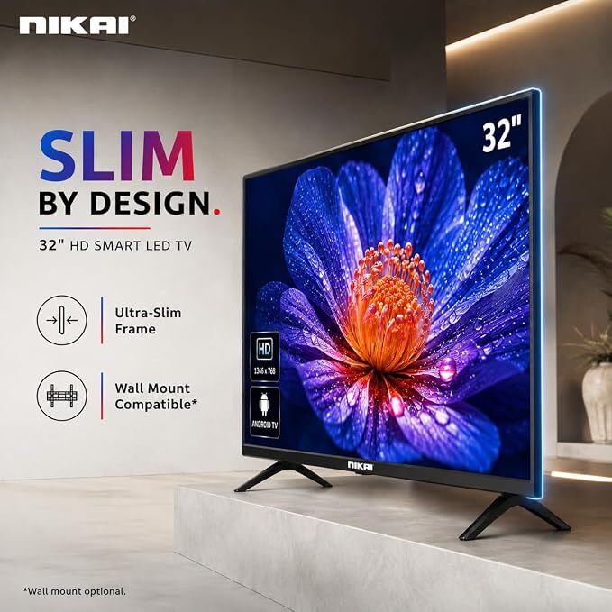 Riyadh, Electronics, SAR 425,  Nikai 32 Inch Smart HD LED TV - Android TV - New