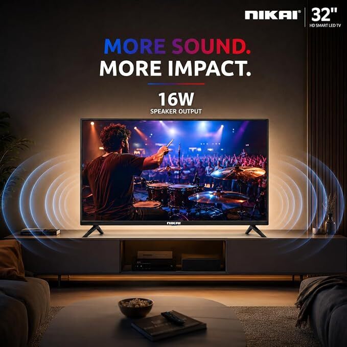 Riyadh, Electronics, SAR 425,  Nikai 32 Inch Smart HD LED TV - Android TV - New