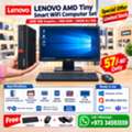 BHD 57,  LENOVO Tiny Smart WiFi Computer Set 19" HD Monitor AMD Graphics Card 8GB RAM 256GB M.2 SSD