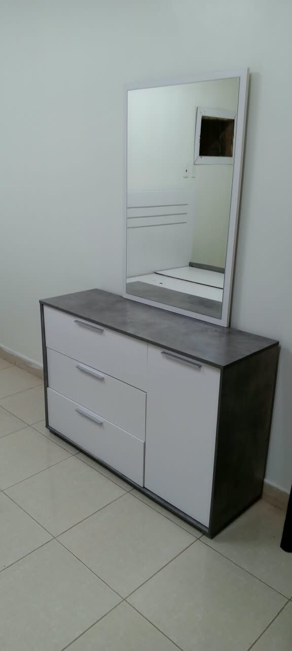 Jubail, Furniture, SAR 700,  IKEA Bed With Side Table & Dressing Table 0597874917