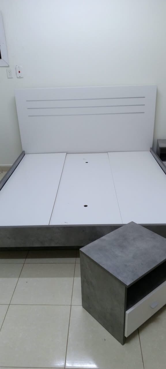 Jubail, Furniture, SAR 700,  IKEA Bed With Side Table & Dressing Table 0597874917