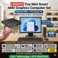 BHD 49,  LENOVO AMD Graphics Smart Tiny Computer Set With Lenovo Monitor Built In WiFi + Bluetooth