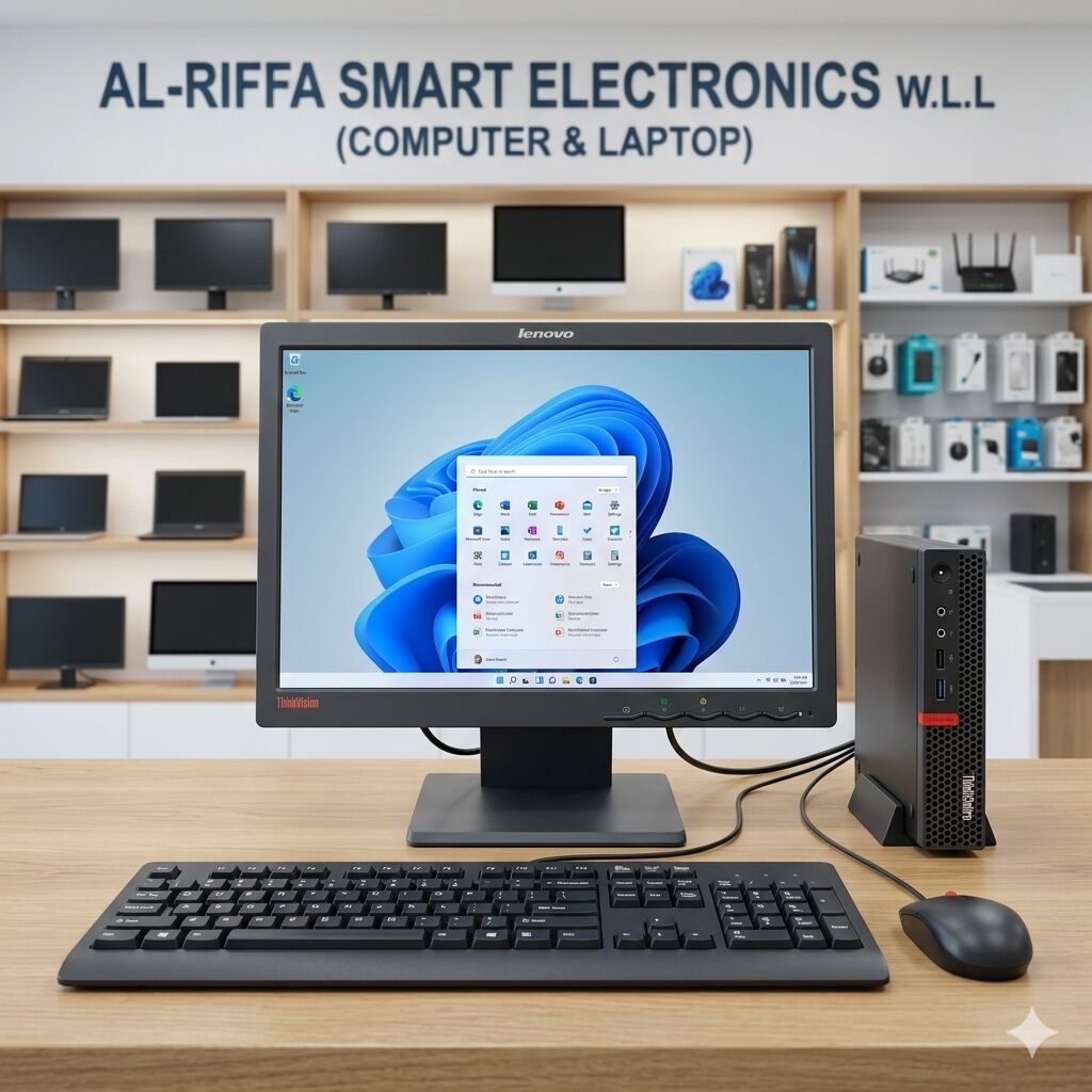 Isa Town, Computers, BHD 49,  LENOVO AMD Graphics Smart Tiny Computer Set With Lenovo Monitor Built In WiFi + Bluetooth