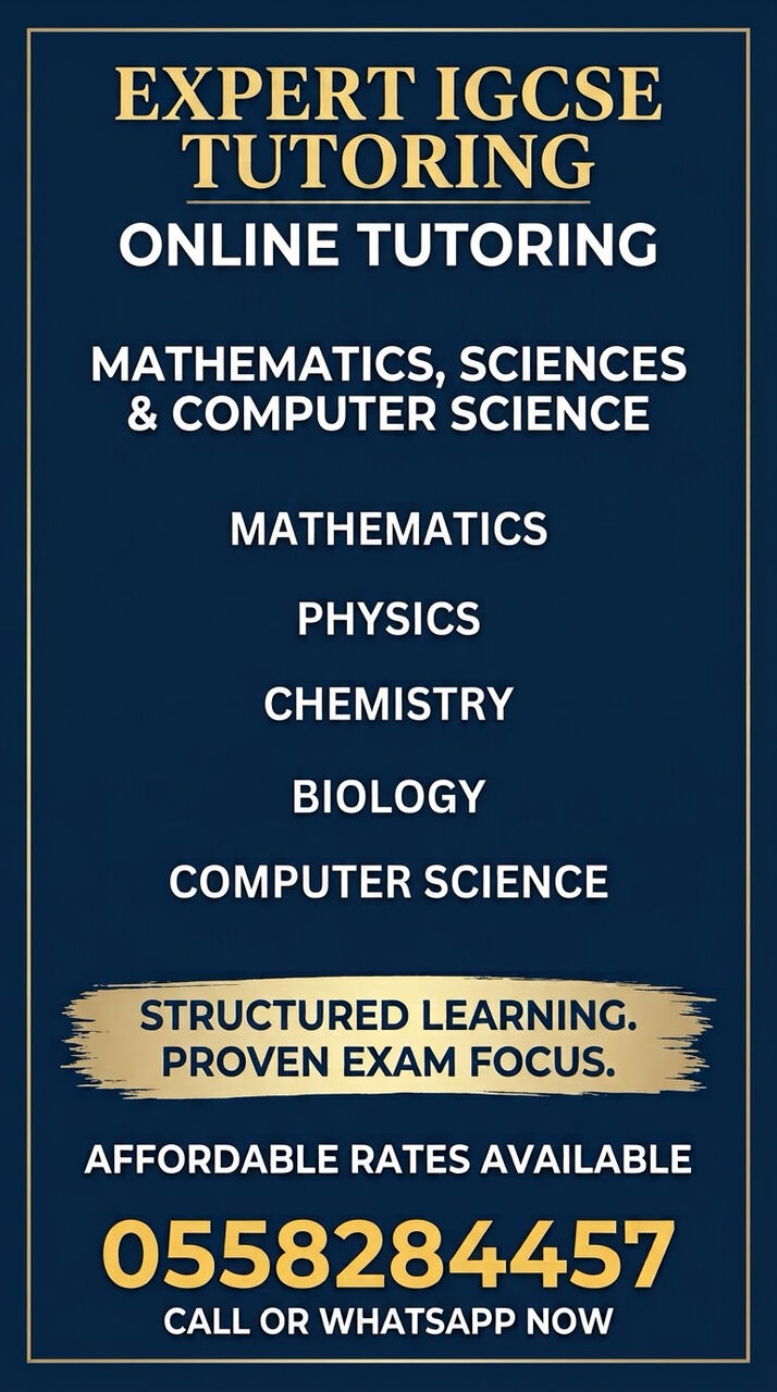 Riyadh, Lessons Offered, Online Affordable Tuitions For Igcse, O Levels And A Levels