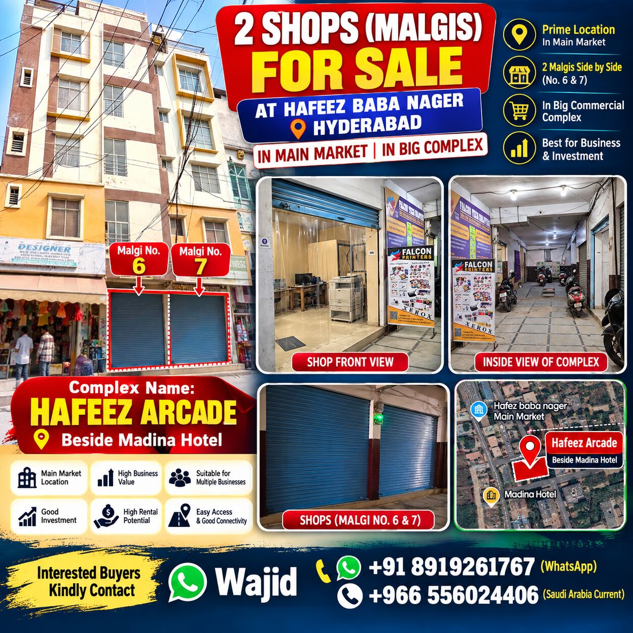 Hyderabad, Shops, INR 2,  20 Sq. Feet,  Two Malgi For Sale At Hafez Baba Nager