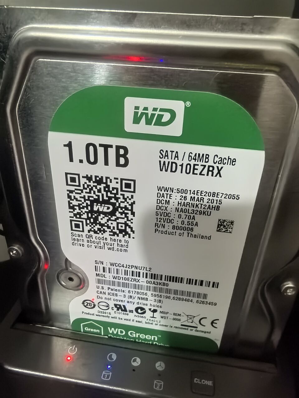 Al-Muzahmiya, Computers, SAR 150,  SELLING: WD HARD DISK DRIVE 1TB GREEN (USED)