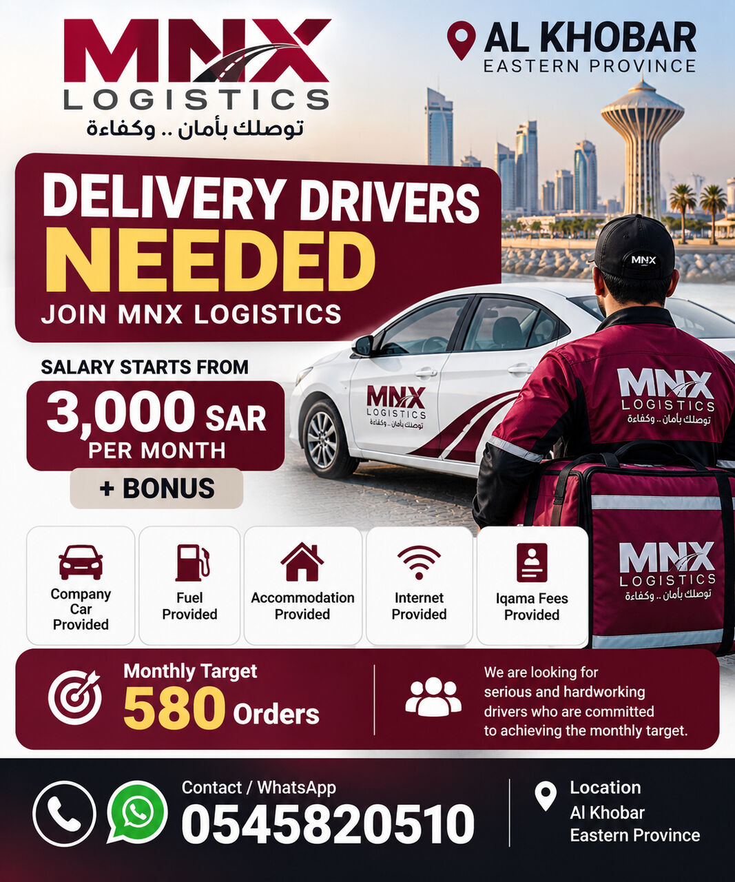 Khobar, Jobs, Delivery Drivers Needed In Al Khobar &ndash; 3,000 SAR + Bonus