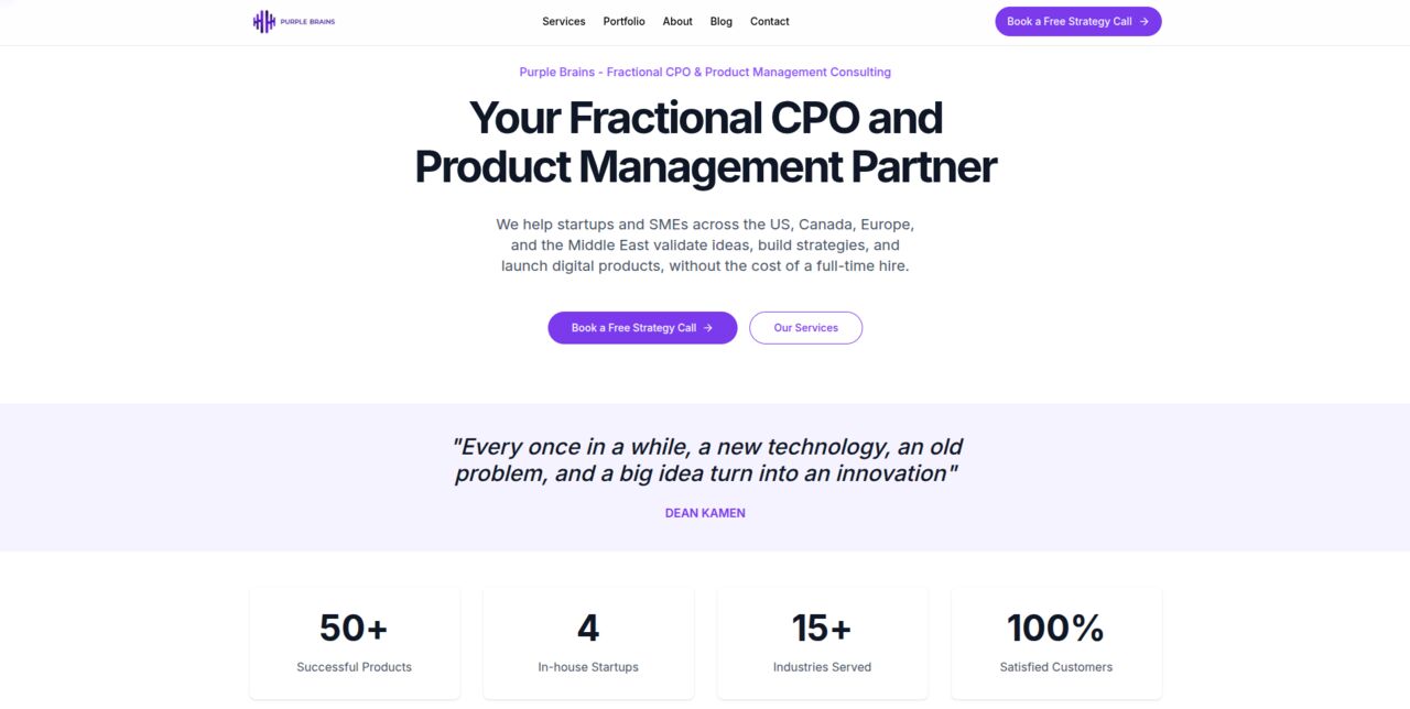 Beirut, Business, Purple Brains: Fractional CPO And Product Management For Startups