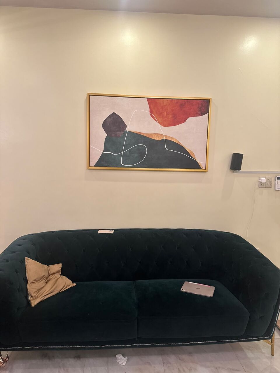 Dammam, Furniture, SAR 200,  Abstract Wall Art &ndash; Gold Frame