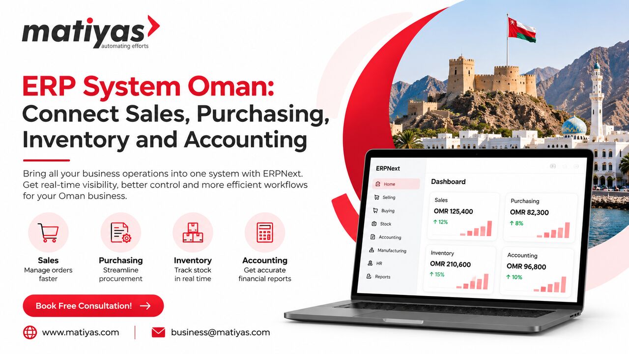 Muscat, Software, OMR 1,  ERP System Oman: Connect Sales, Purchasing, Inventory And Accounting