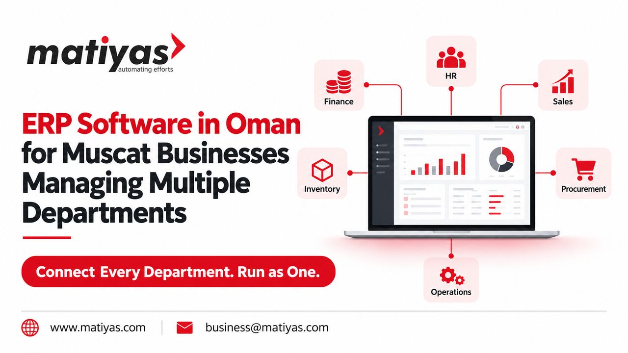 Muscat, Software, OMR 1,  ERP Software In Oman For Muscat Businesses Managing Multiple Departments