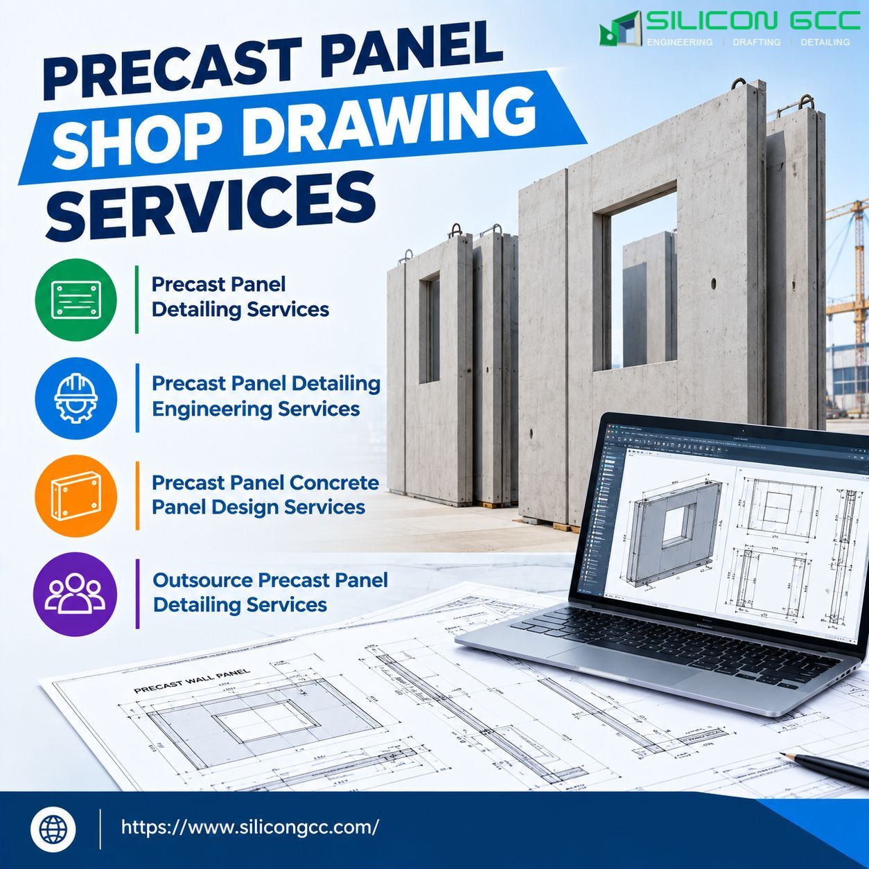 Sharjah, Construction, Precast Panel Shop Drawing Services In Sharjah, UAE