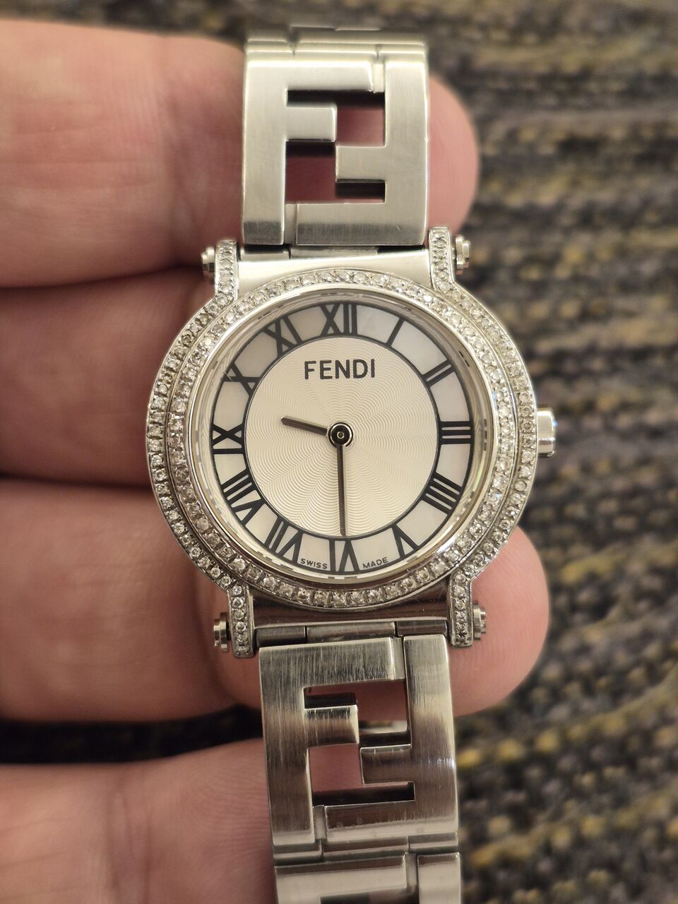 Riyadh, Watches, SAR 1850,  Fendi Watch (Original Diamond Bezel) For Ladies Original Swiss Made
