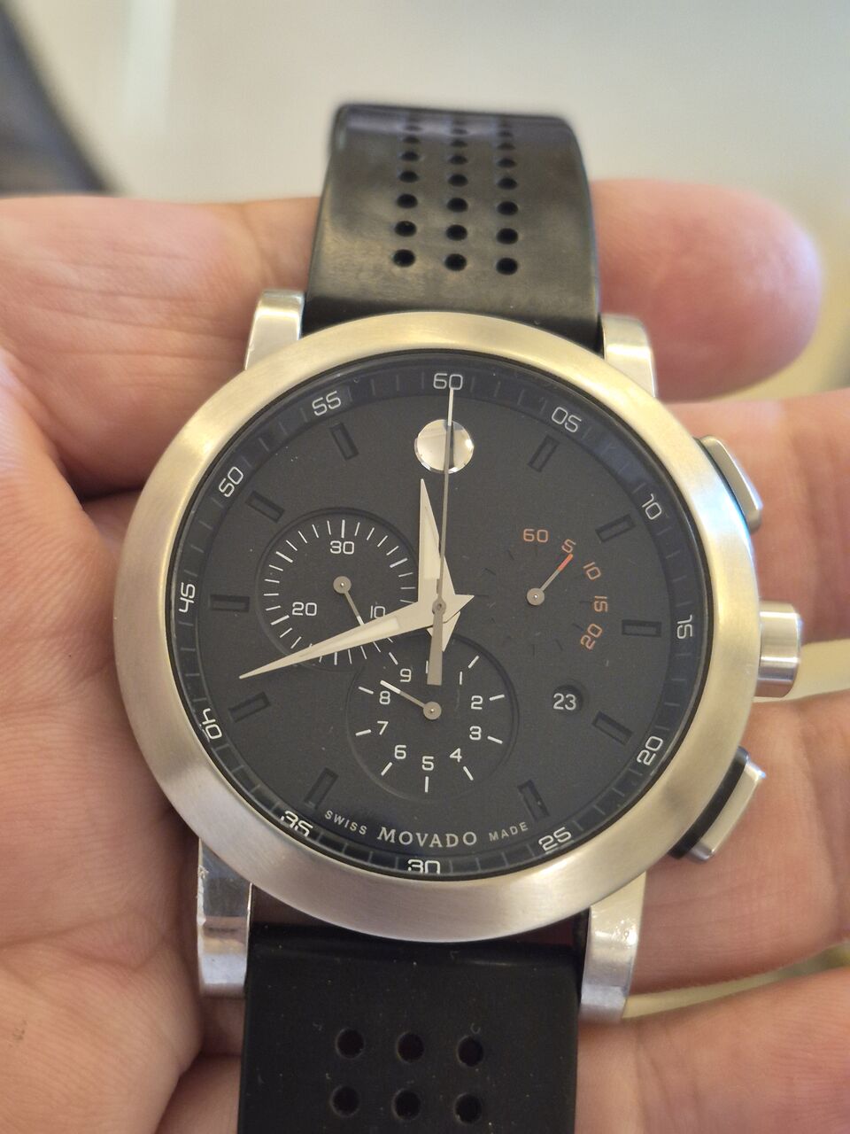 Riyadh, Watches, SAR 1850,  Movado Chronograph Watch ( Big Dial 42mm) For Men Original Swiss Made 1850 SR