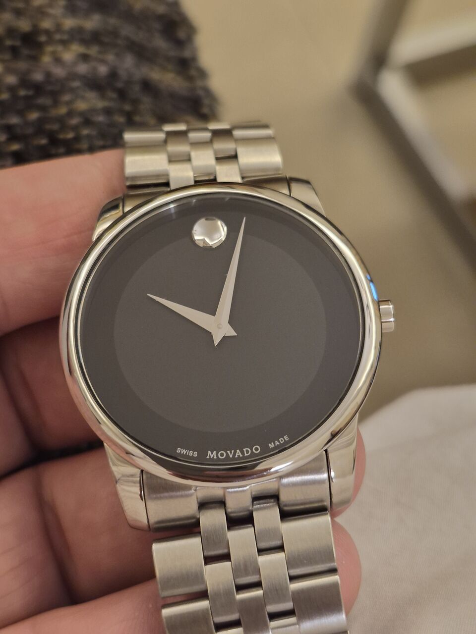 Riyadh, Watches, SAR 1650,  Movado Watch (Big Dial 40mm) For Men Original Swiss Made