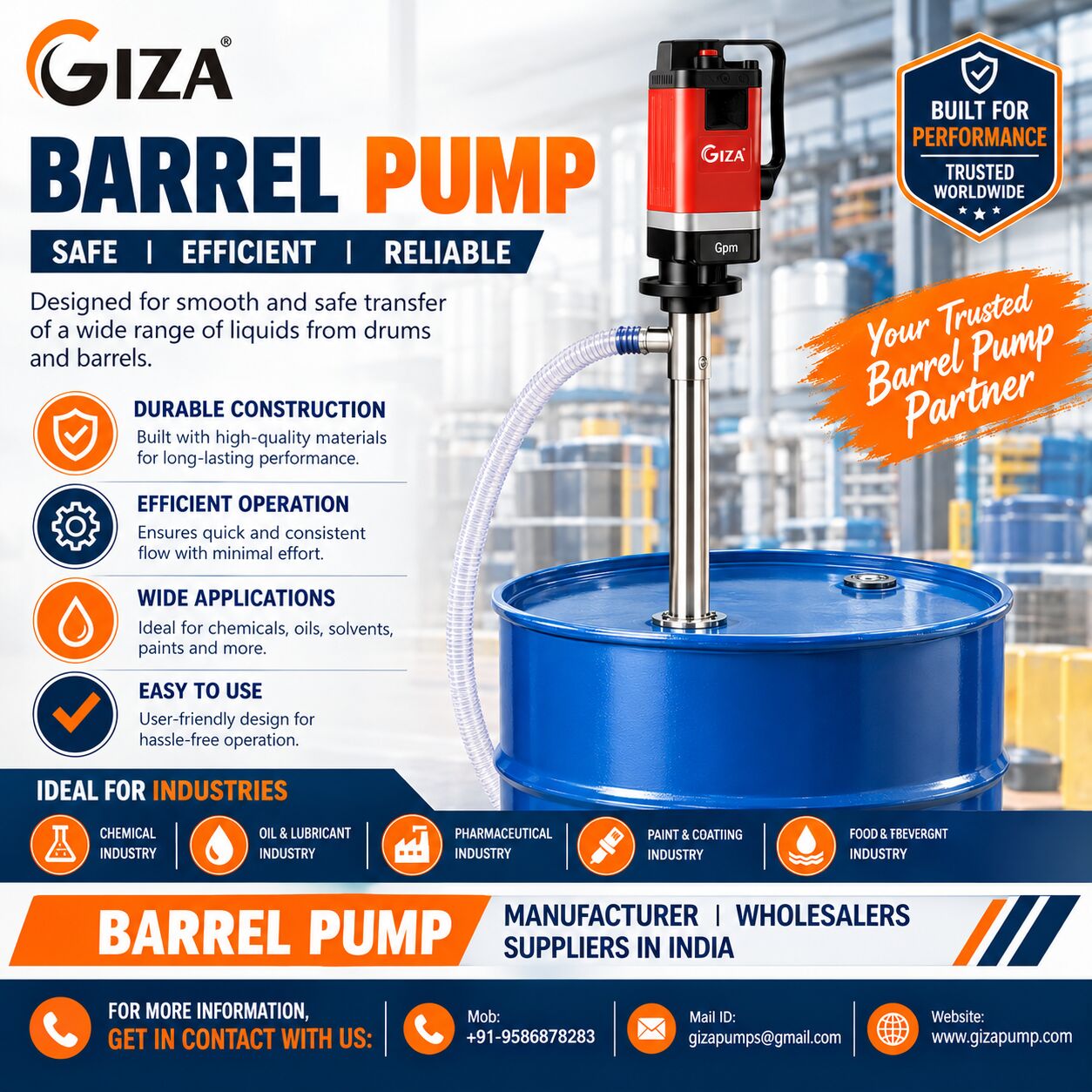 Ahmedabad, Wholesale Products, Quality Barrel Pump Suppliers In India For Industrial Applications