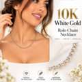 USD 110, 14K Gold Necklace For Women: 14-Inch Gold Chain Guide