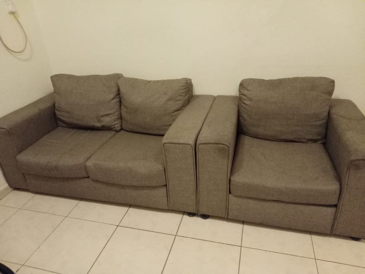 Khobar, Furniture, SAR 350,  Sofa For Sale 2 And 1 Seater