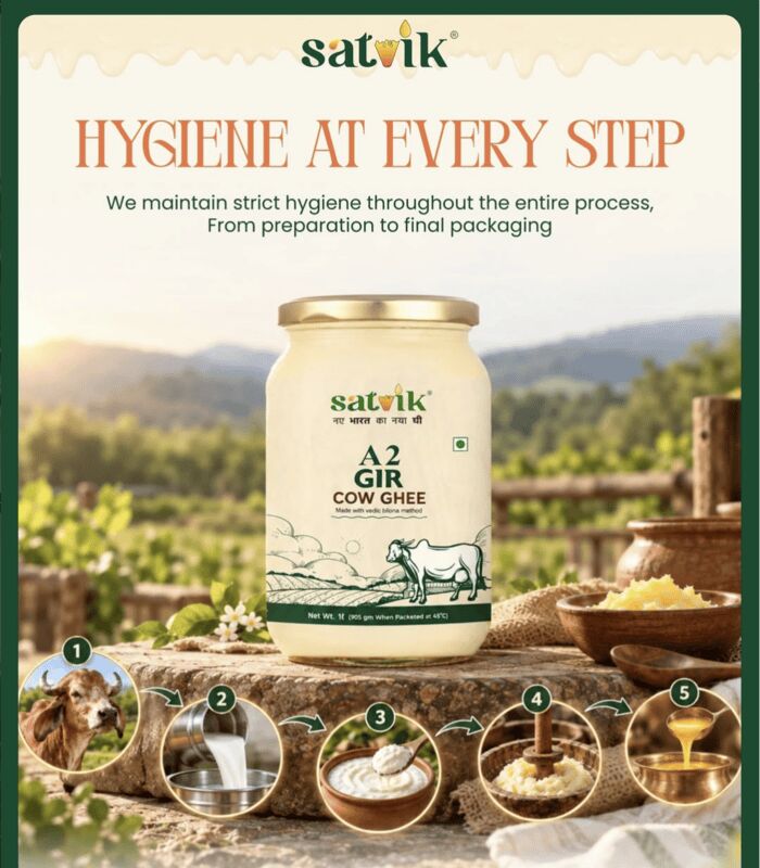 Mumbai, Food, INR 749,  Satvik A2 Gir Cow Bilona Ghee &ndash; Hygienically Crafted, Traditionally Made